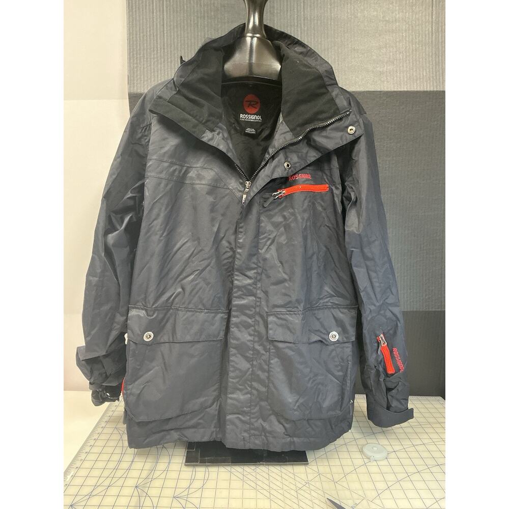 ROSSIGNOL MEN'S Ski Jacket Size‎ Large Thinsulate BLACK/Red EUC